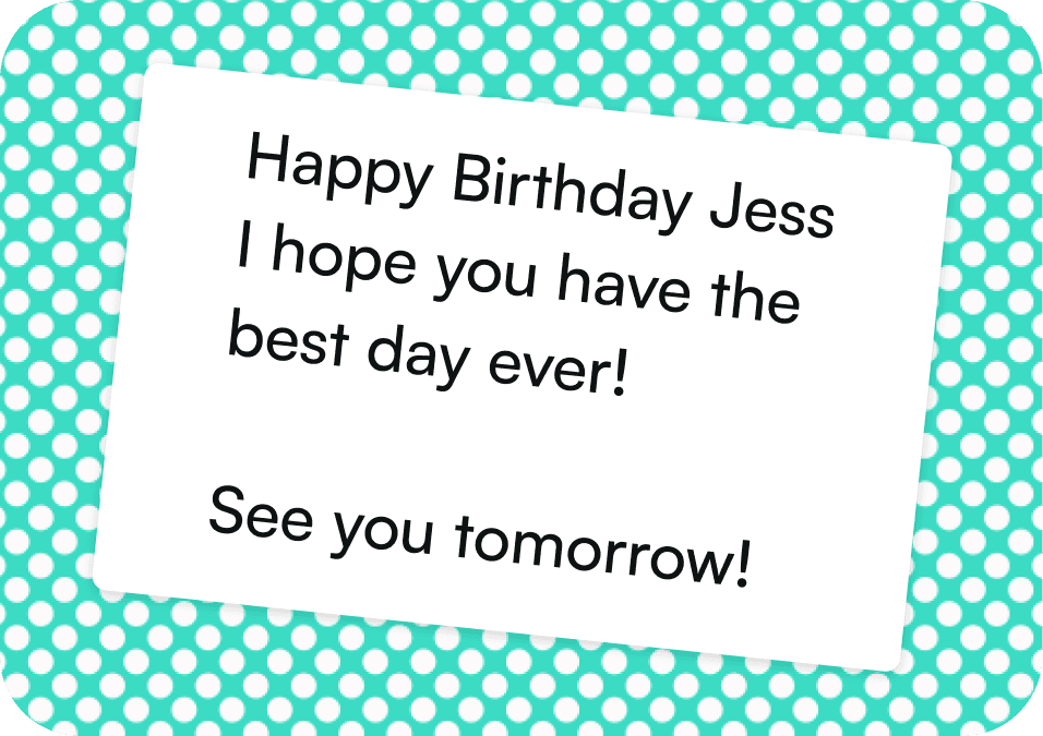 Birthday message